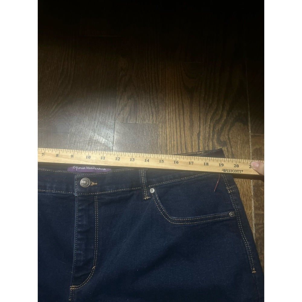 Gloria Vanderbilt Jeans Womens Size 18 Dark Blue Amanda Straight Leg Stretch - Picture 3 of 6